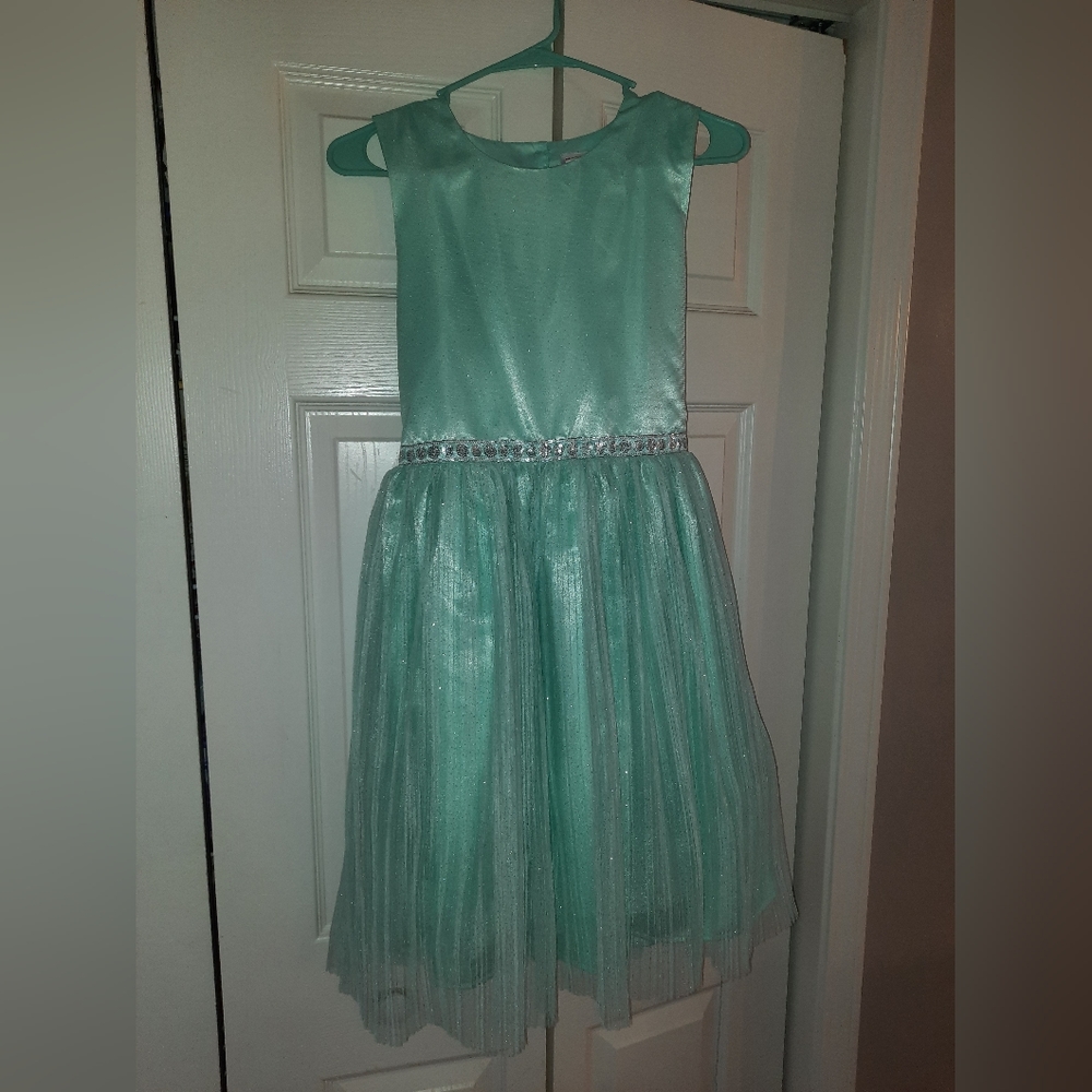 Nanette Kids formal dress pale turquoise size 16 girls
